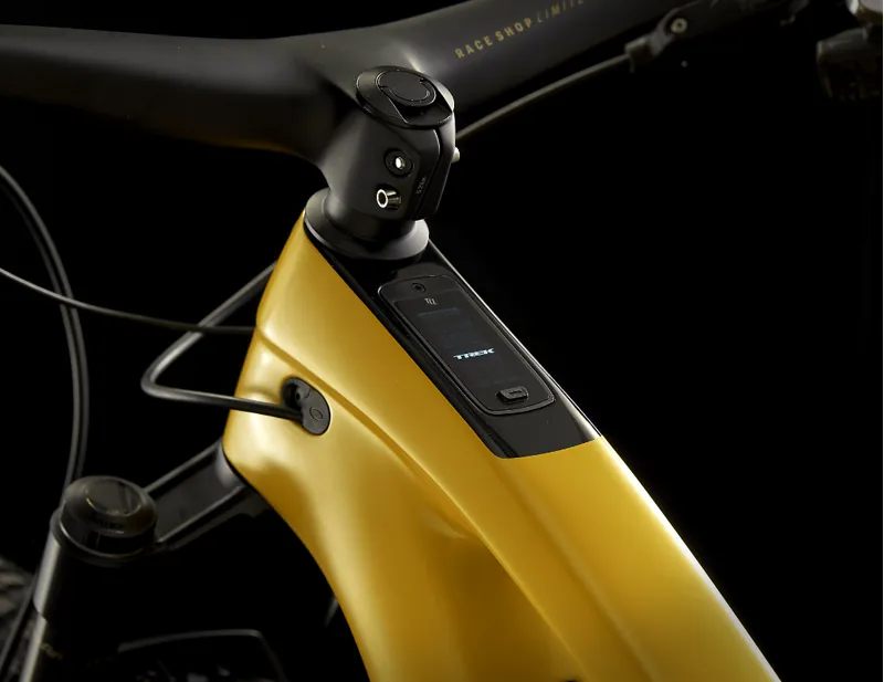 Trek Fuel EXE 9.9 XX1 AXS Full Suspension Electric Mountain Bike 2025 in Baja Yellow-4